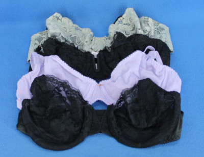 Warner Eves Auden Savage Lace Unlined T-shirt Bra Bundle Lot Size 34B #H6316