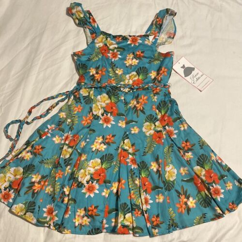 Rare Editions ~ Girls Size 12 Belted Floral Dress