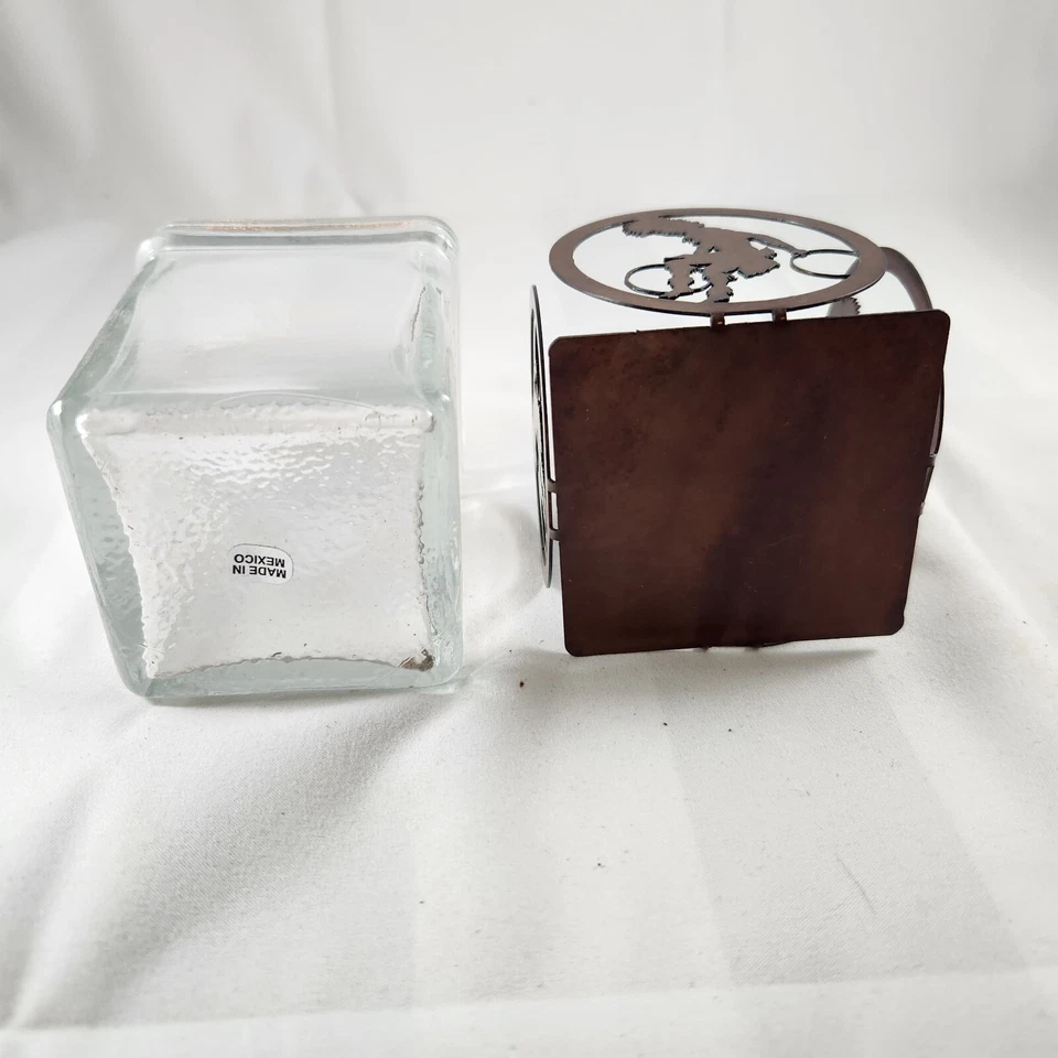 Candelabro votivo de vidrio y acero Dancing Indian Hecho en México Foto 3 de 3