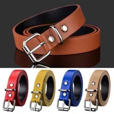 Faux Leather Kids Belt for Boys Girls Adjustable Jeans Waistband Dress Strap