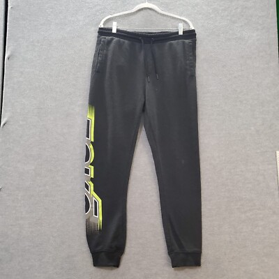 Ecko Unltd Men Activewear Pants Large Gray Jogger Fleece Drawstring Pockets