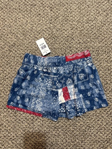 Polo Ralph Lauren Girls Flag Patriotic/Bandana Print Cotton Short Size M (8-10) - Picture 4 of 6