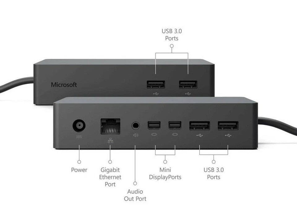 Microsoft Surface Dock 1661 für Surface Book Pro 4/5/6/7 inkl. Netzteil 90W