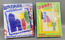 Pair of 1981 Vintage Craft Kits Latch Hook Needlepoint Betty Wilkinson Hi Baby