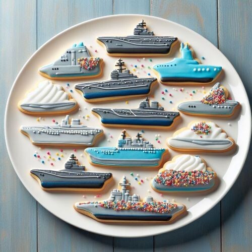 9 Piece Navy Military Cookie Cutter Set Metal - Picture 8 of 13