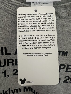 NWT Champion Virgil Abloh X Disney Mickey Mouse Brooklyn