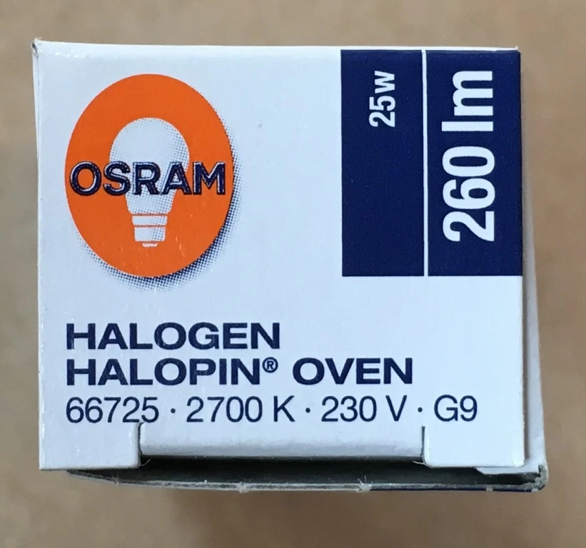 Halopin oven 25 w sale 230 v g9