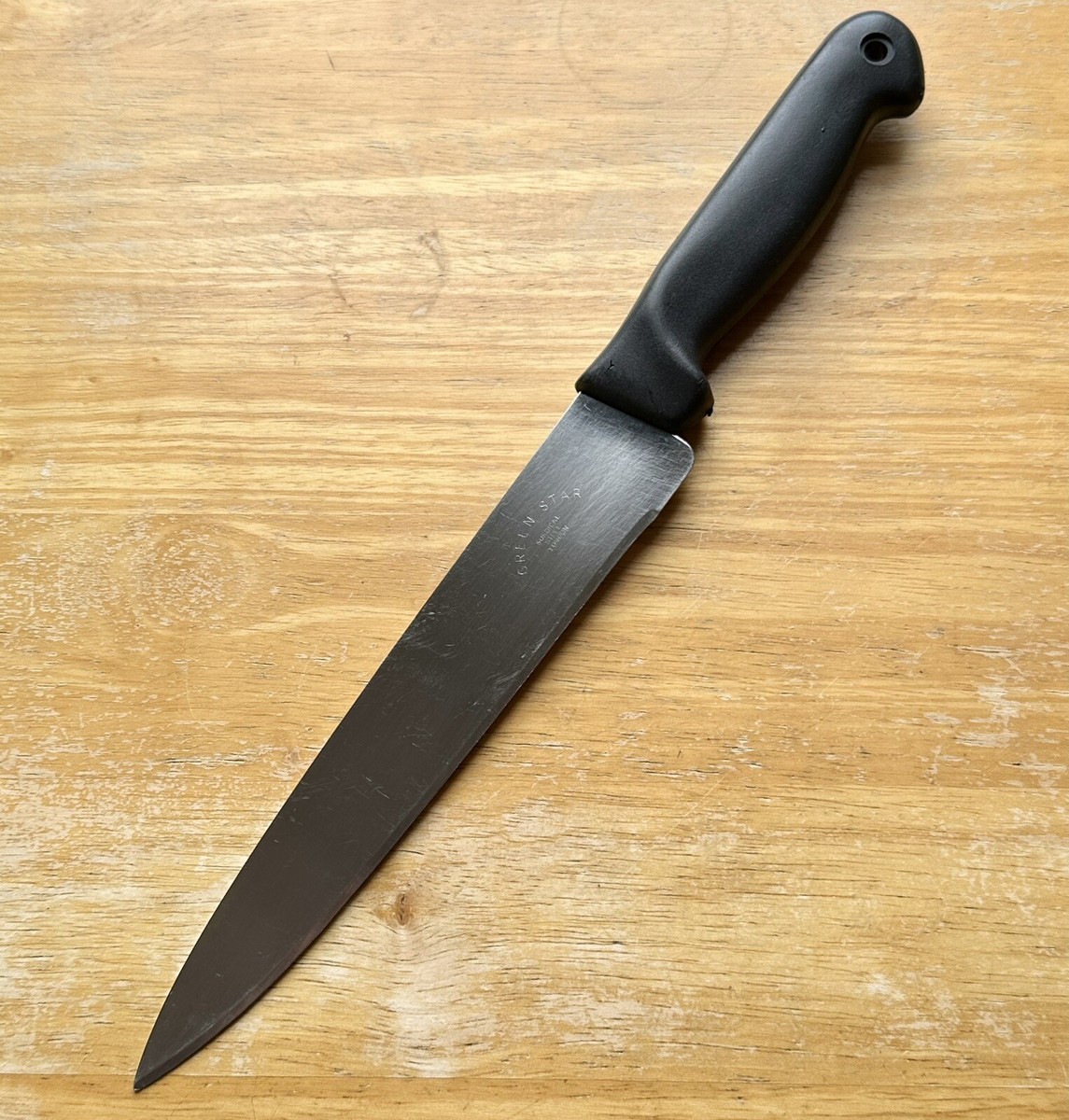 GREEN STAR 8” Blade Surgical Steel London Carving Knife w/ Black