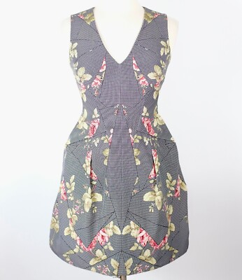 MCQ Alexander McQueen dress 40 US KALEIDOSCOPE Rose Houndstooth