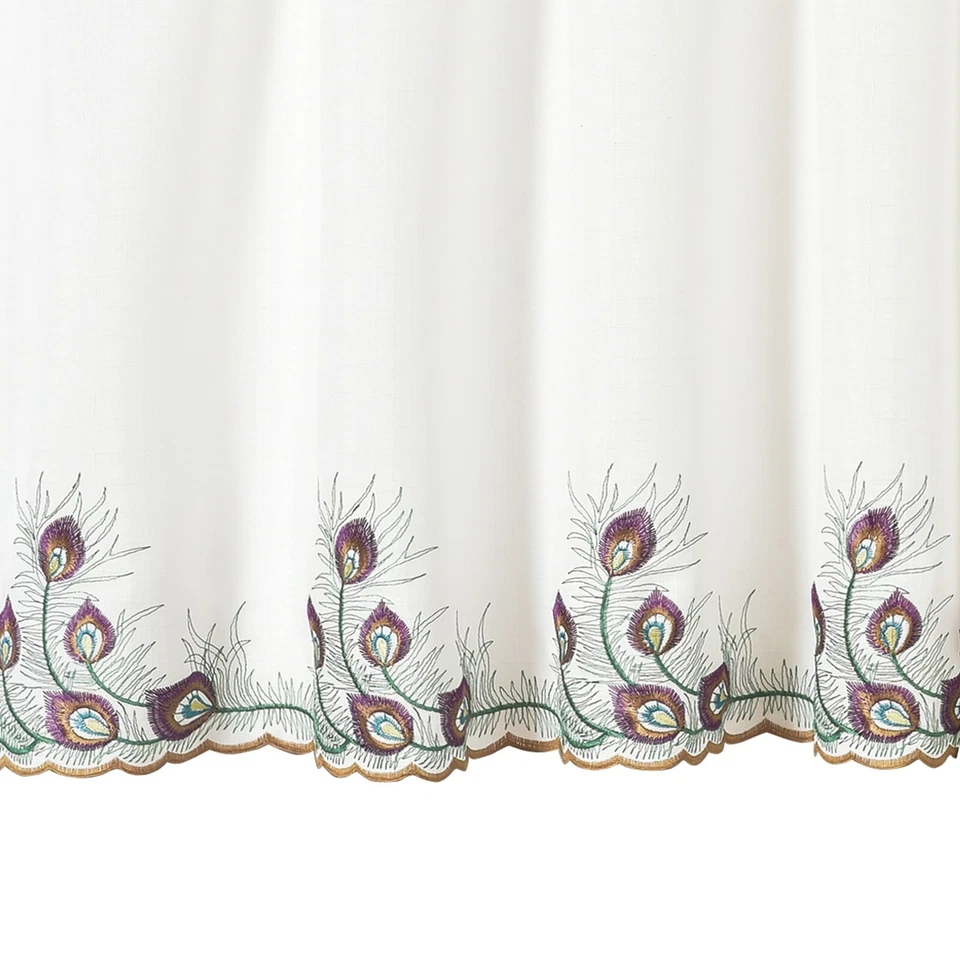 Colección Cortina de Cocina Bordada Pavo Real Foto 2 de 2