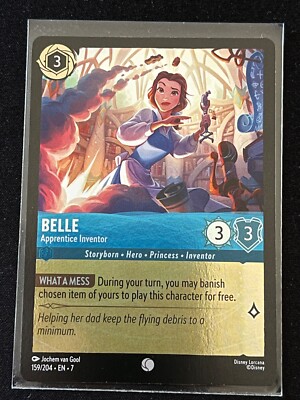 Disney Lorcana Belle Apprentice Inventor Common Cold Foil Card 159/204