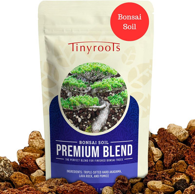 Premium Bonsai Soil - Tinyroots 2.25 Quart Soil Blend for Finished Bonsai, Ideal