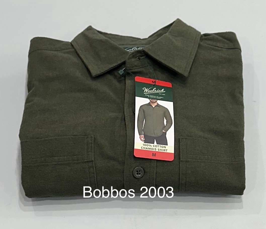Woolrich Men's 100% Cotton Chamois Shirt, Green, Size M