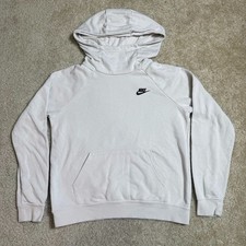 Nike Sportswear Essential Funnel Cowl Neck Hoodie Heathered Grey Small
