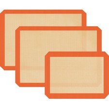 Silicone Baking Mat Set of 3, Silicone Baking Mats Cookie Sheet, Non-Stick Ma...
