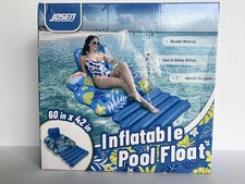 JOSEN Inflatable Pool Lounger Float, Heavy Duty Pool Floats for Adults with Inno