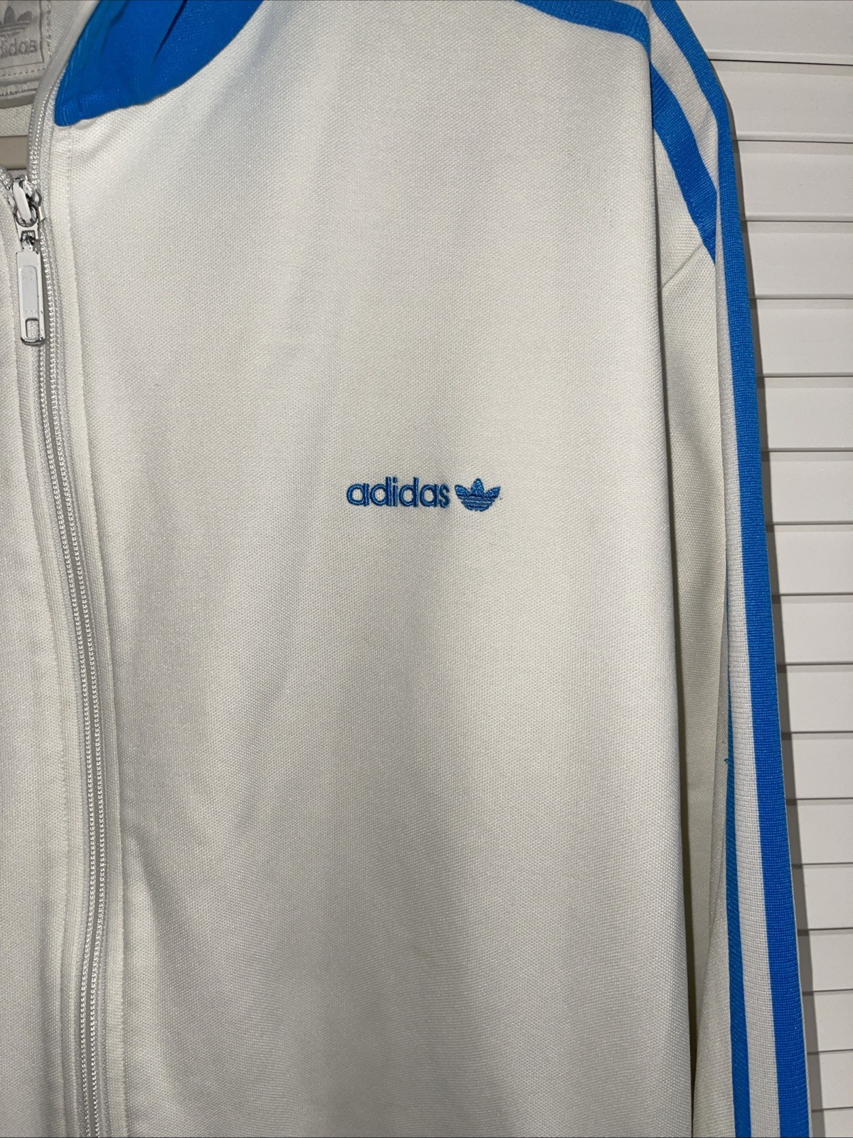 Adidas Beckenbauer 2006 Vintage White/Blue Track Top Jacket 2XL image 2