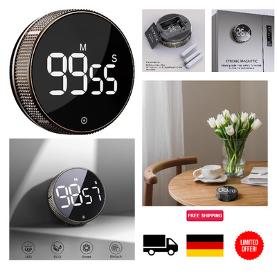 Küchen-Timer mit LED Display, Lautstärke und Helligkeit einstellbar, für Büro