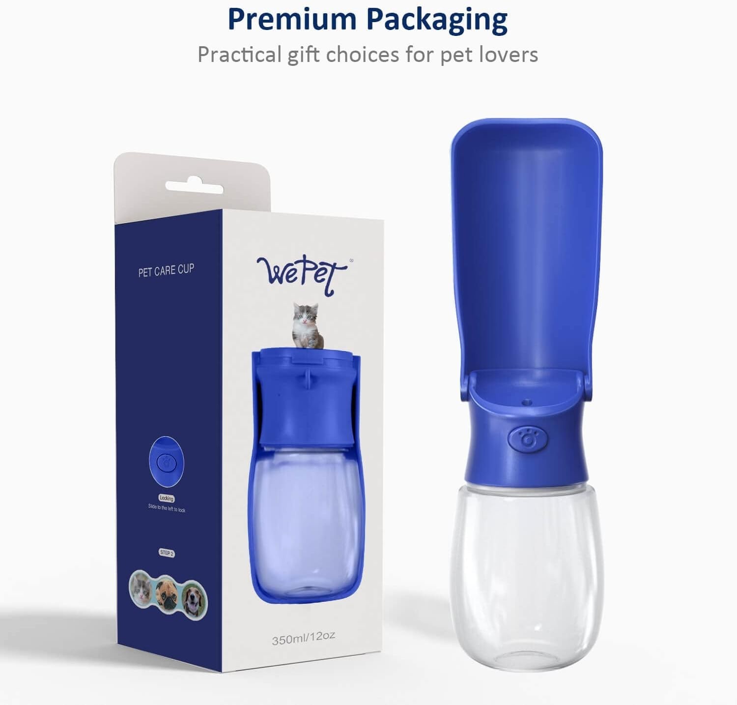 Foldable Pet & Dog Water Bottle 350ml/12 oz Portable Travel Drinking Dispenser