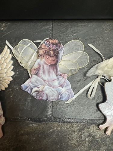 Vintage 3er Set Porzellan Heaven's Little Angel Weihnachtsschmuck Sammlerstück Donna Art - Bild 4 von 9