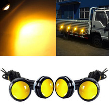 Amber Led Rock Round Button Lights Fit Truck Eagle Eye Side Marker Lights Lamp