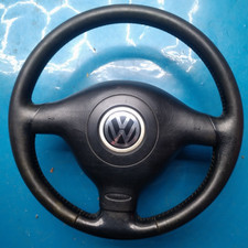 Vw Passat 3b 3bg Leather Steering Wheel Bora Golf Iv 3-spoke Airbag Steering Wheel Vw Passat 3b 3bg Leather Steering Wheel Bora Golf Iv 3-spoke Airbag Steering Wheel