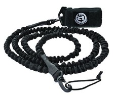 Black Tow Sports Line Lightweight 11 Ft Dog Leash With Neoprene Ankle Cuff