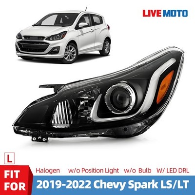 Halogen Headlight For 2019-2022 Chevy Spark Driver Left (Bumper w/ LED DRL Type)