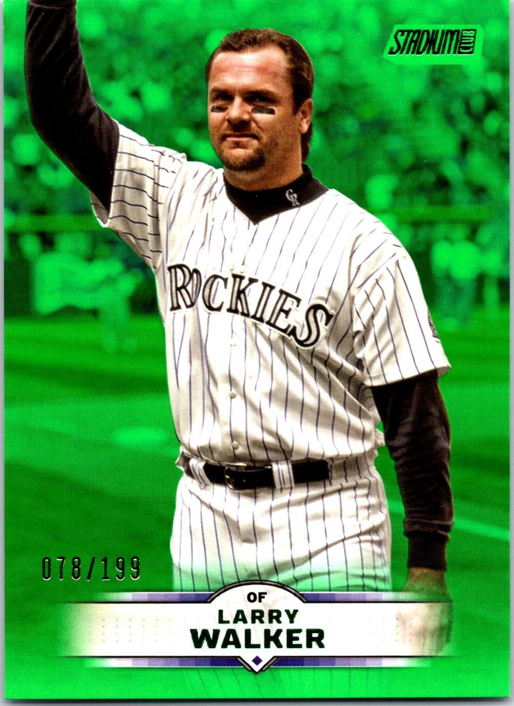 2025 Topps Stadium Club - Larry Walker #36 Lime Green Foil 078/199 - Rockies