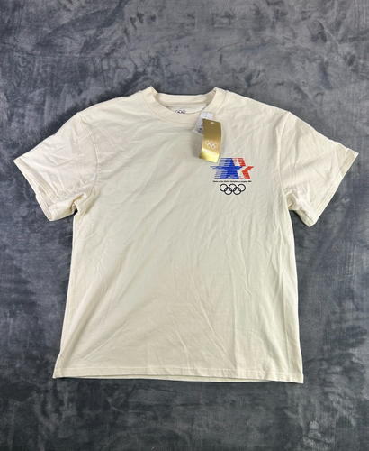 Team USA 1984 Olympics Graphic Tee Size M NWT Heritage Cream Los Angeles