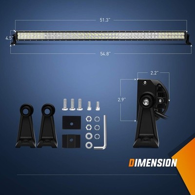 Nilight - 15026C-A LED 1 Piece 52 Inch Combo Light Bar, 52Inch Bar