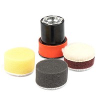 Polierpad Set Amio 03701 M14 30Mm Klett 4-Tlg FüR Poliermaschine Detailing