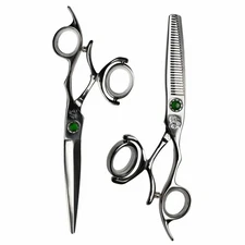 Kamisori Revolver III Double Swivel Shears Hair Cutting Scissors Set With 6"