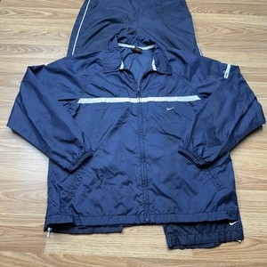 Nike Track Suit Boys Medium Jacket Pants 2 Piece Swoosh Windbreaker 90s