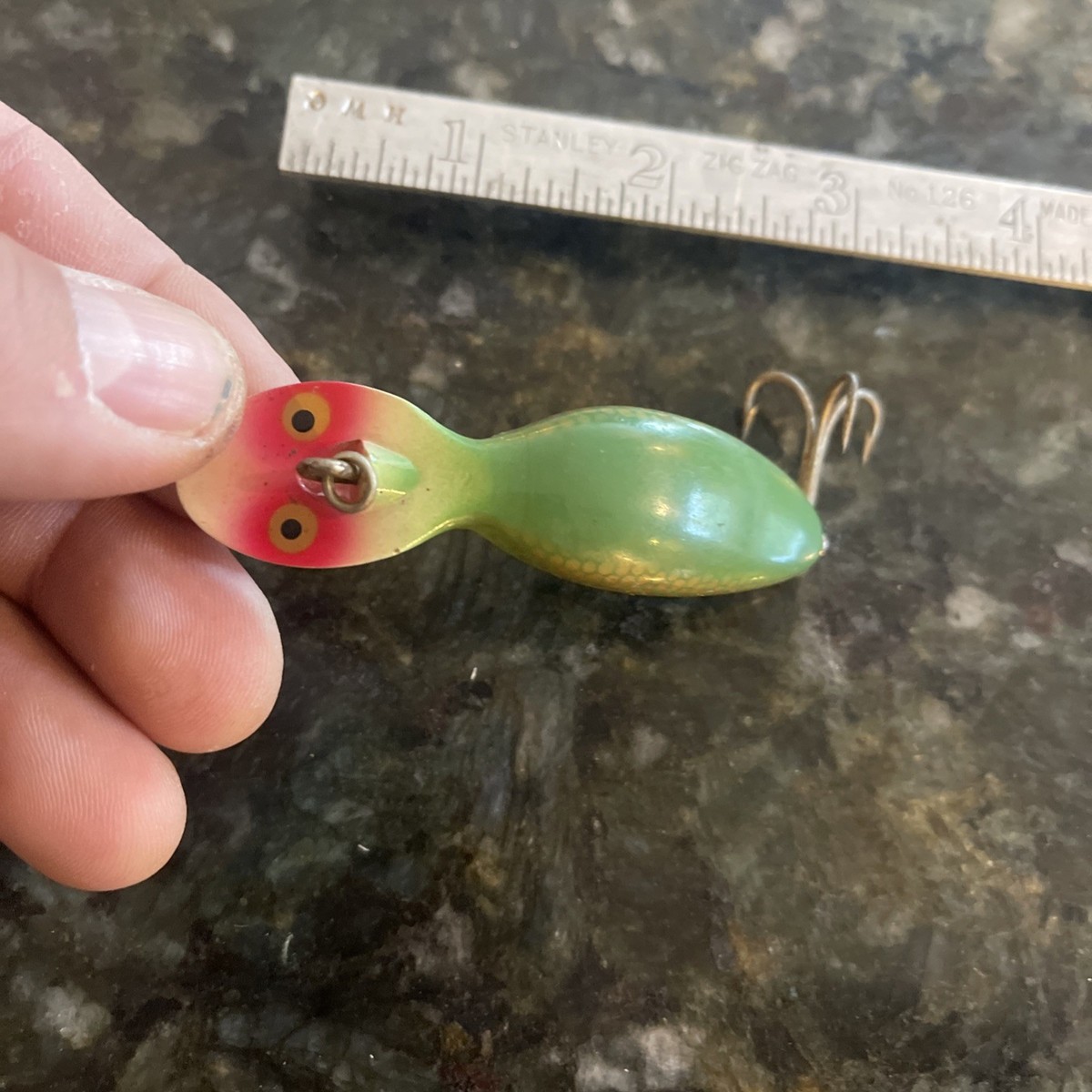 Vintage Heddon Tadpolly Spook 9000 LD Light Green Scale with Gold