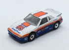 Matchbox White Pontiac Fiero White/ Blue 1985 Macau 1/56 Vintage Diecast