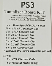 PS3 Tokin Cap Replacement Tantalizers 4 SETs 4 Tan PCBs  36 Caps Ultra Thin