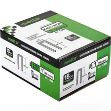 meite 18 Gauge 1/4" Narrow Crown Heavy Duty Staples 1 Inch Length 4K Pcs Galvani