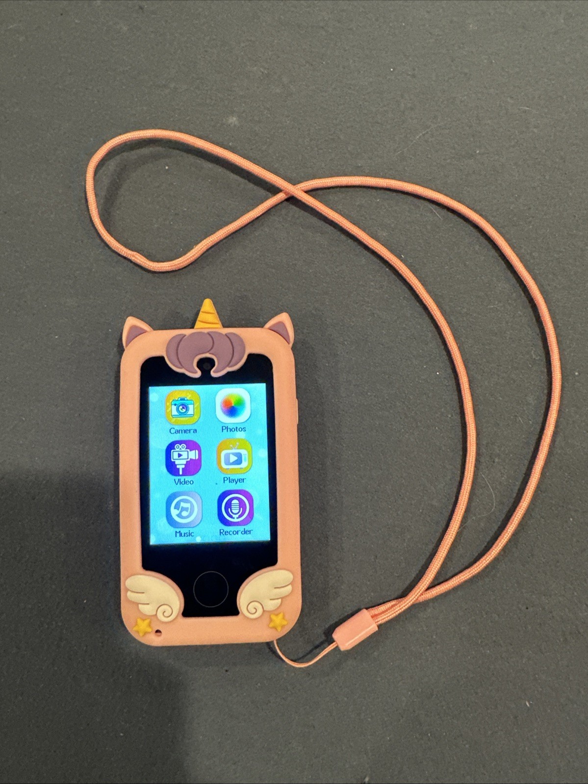 Kids Unicorn Smart Phone Toys Touch Screen 1080P Videos