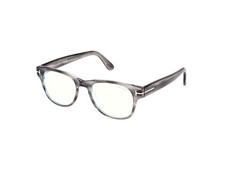 NEW TOM FORD FT5898-B 020 GREY/CLEAR BLUE LIGHT BLOCK 52MM AUTHENTIC EYEGLASSES