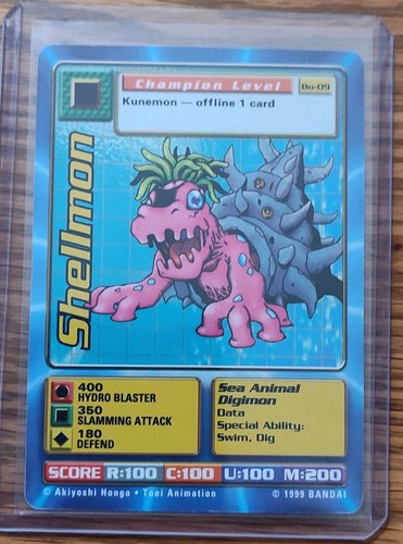 Shellmon #BO-09 Digimon Series 1 Booster card