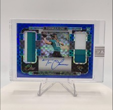 2021 Panini One Trevor Lawrence Formula One Dual Patch RPA BLUE 1/1