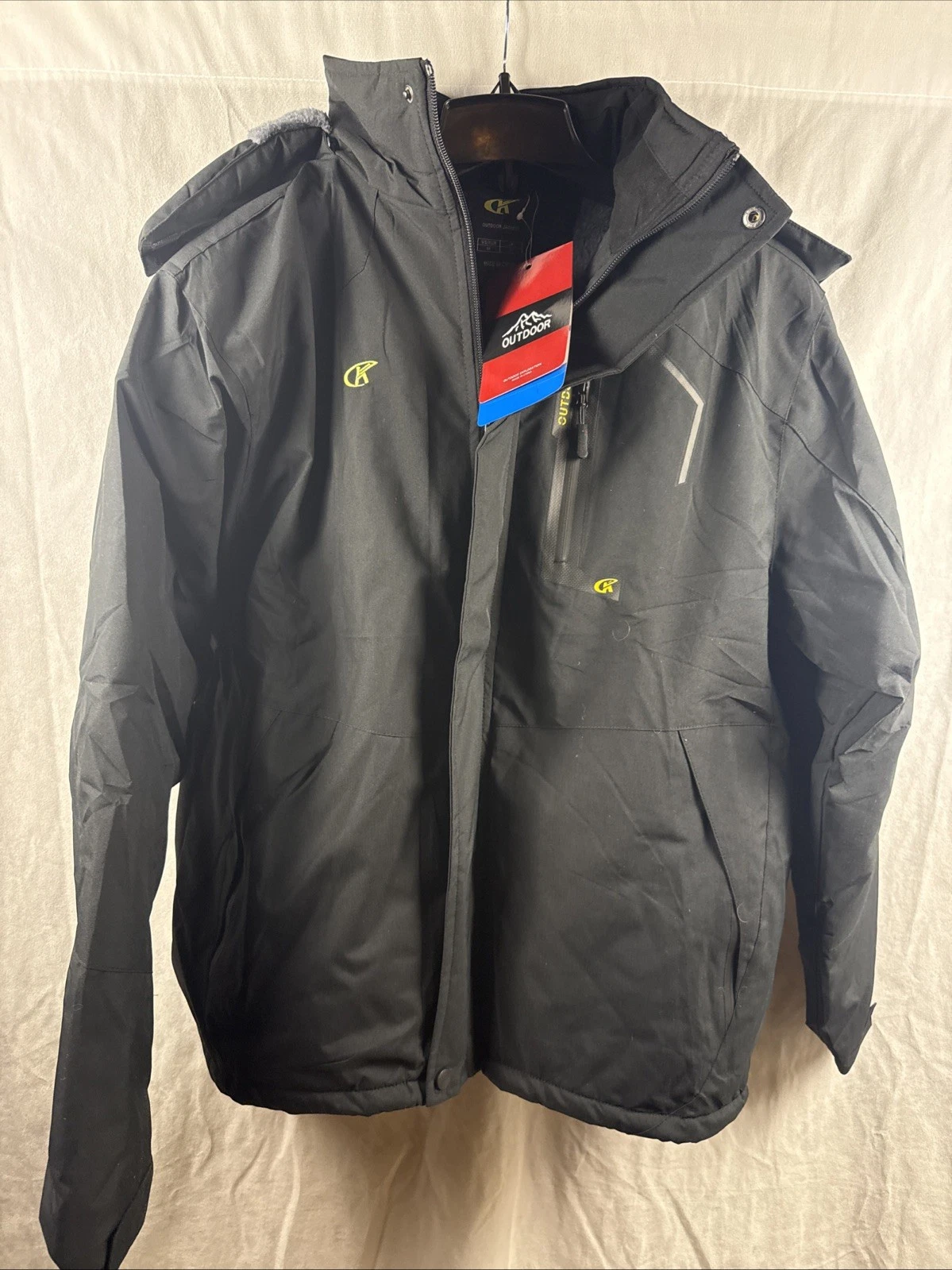 Outdoor Exploration Mens Tan Waterproof Windproof Ski Jacket Size Medium NWT