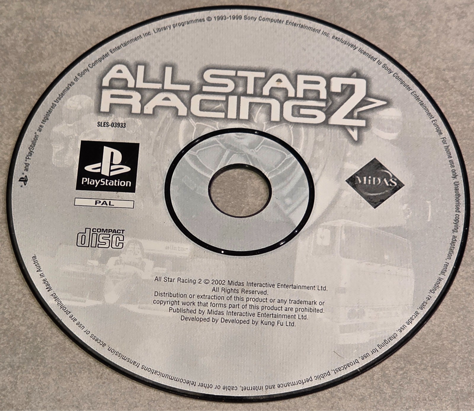 ALL STAR RACING 2 PLAYSTATION 1 PS1 OOT