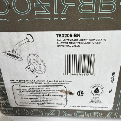 Brizo Baliza T60205-BN TempAssure Thermostatic Shower Trim Kit Open Box