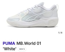 Puma MB World 01 PUMA White Silver Mist Men's 313234 04 SIZE 10.5 NEW WITH BOX