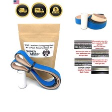 1X30 inch Assorted Belt Kit with Leather Honing Polishing Belt Buffing Compou...