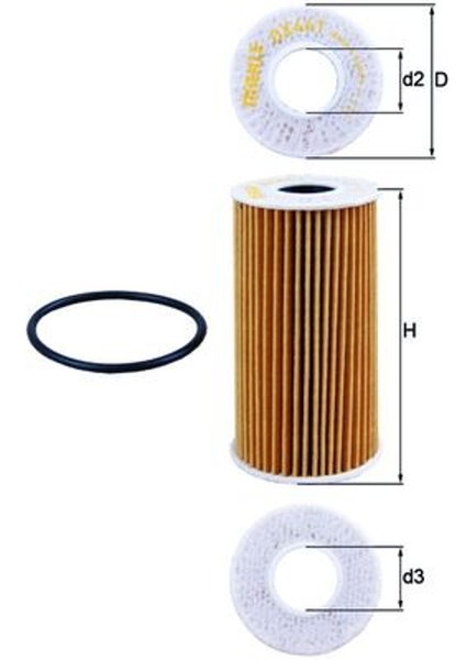 Mahle ÖLfilter OX 441D Filtereinsatz FüR Renault Opel Nissan Vivaro X83 Qashqai-image