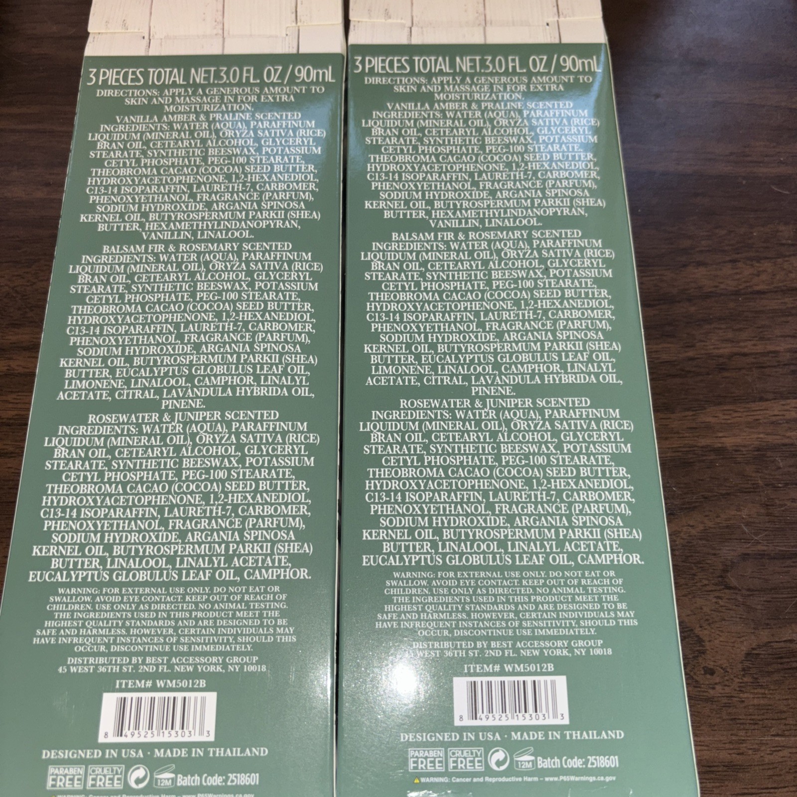 2 Packs Of 3 Each My Beauty Spot Shea Butter/Argan Oil Body Butter Collection