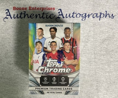 2024/25 UEFA Topps Chrome Soccer Football Blaster Box 28 Cards Yamal Mbappe